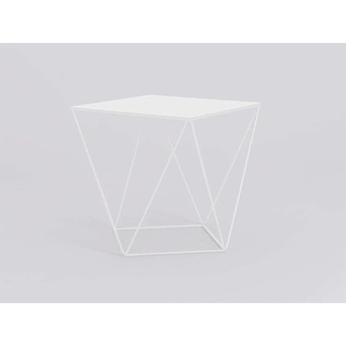 Table Basse Métal Blanc 55x55x55cm