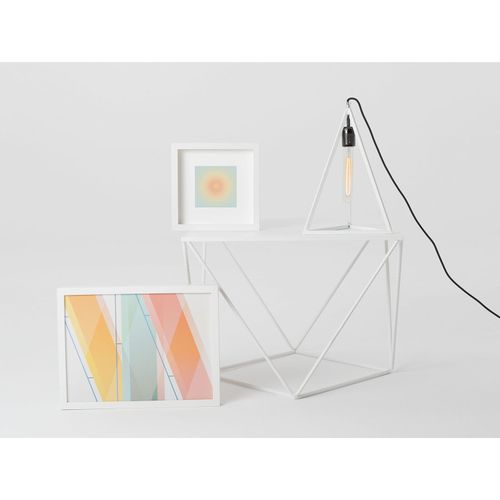 Table Basse Métal Blanc 60x60x45cm