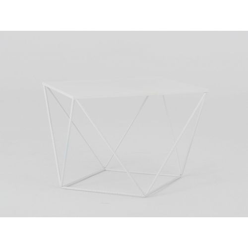 Table Basse Métal Blanc 60x60x45cm