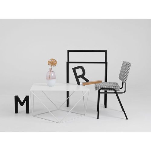 Table Basse Métal Blanc 80x80x45cm