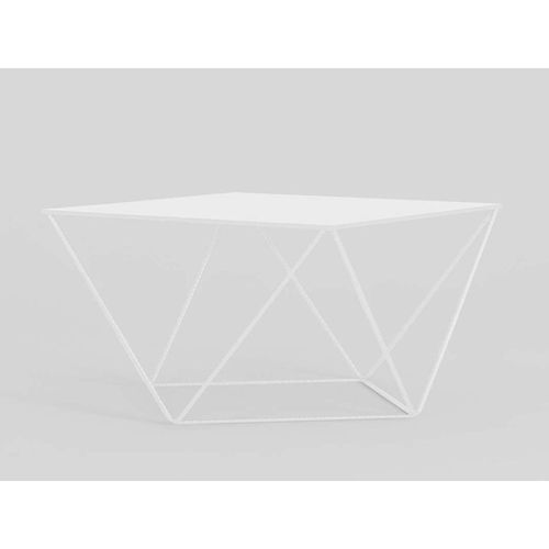 Table Basse Métal Blanc 80x80x45cm