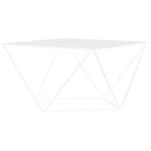 Table Basse Métal Blanc 80x80x45cm