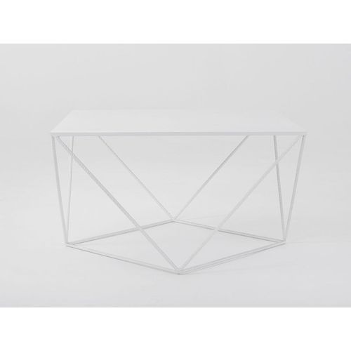 Table Basse Métal Blanc 80x80x45cm
