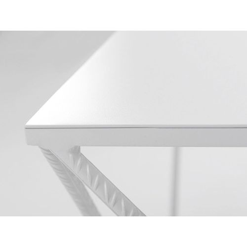 Table Basse Métal Blanc 80x80x45cm
