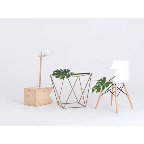 Table Basse Métal Or 60x60x45cm