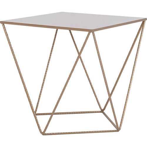 Table Basse Métal Or 60x60x45cm