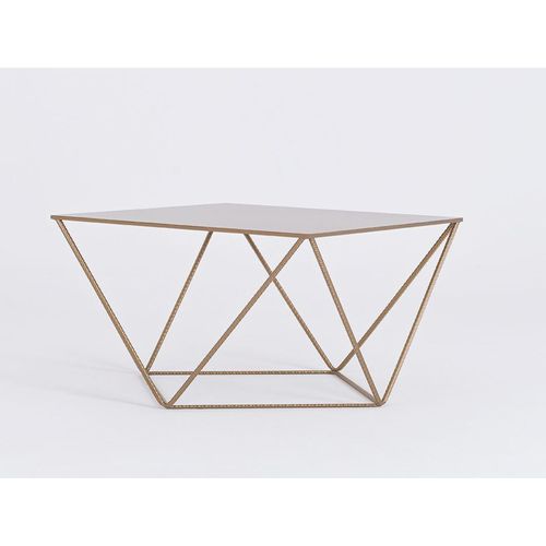Table Basse Métal Or 80x80x45cm