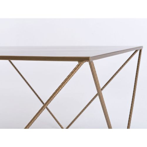 Table Basse Métal Or 80x80x45cm
