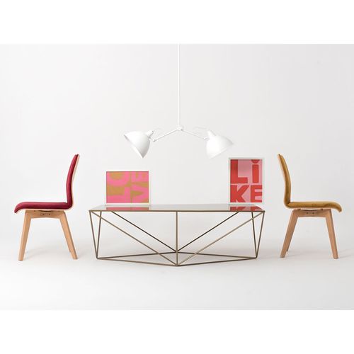 Table Basse Métal Doré 140x80x45cm