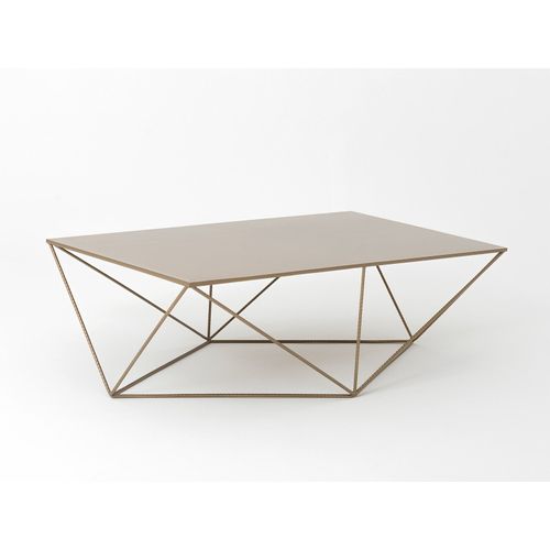 Table Basse Métal Doré 140x80x45cm