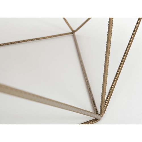 Table Basse Métal Doré 140x80x45cm