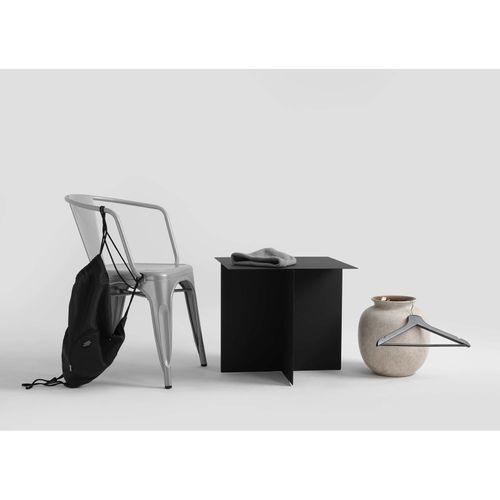 Table Basse Métal Blanc 50x50x45cm