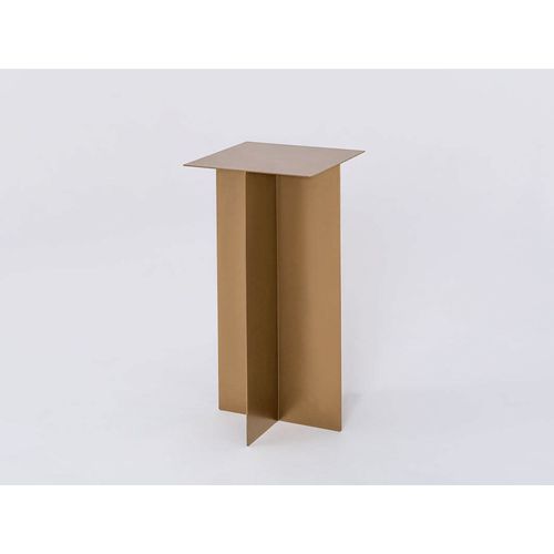 Bout De Canapé Métal Doré 30x30x60cm