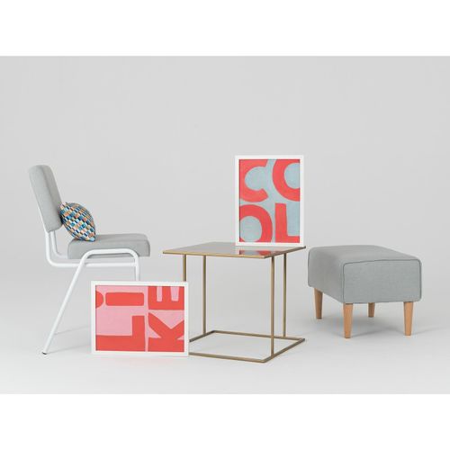 Table Basse Métal Doré 50x50x45cm