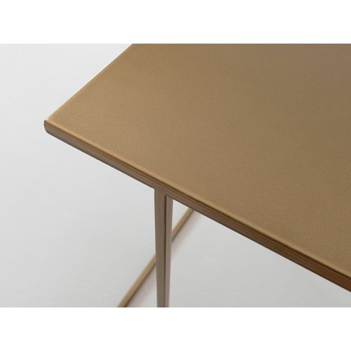 Table Basse Métal Doré 50x50x45cm
