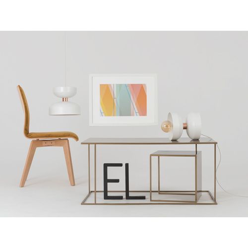 Table Basse Métal Doré 100x60x45cm