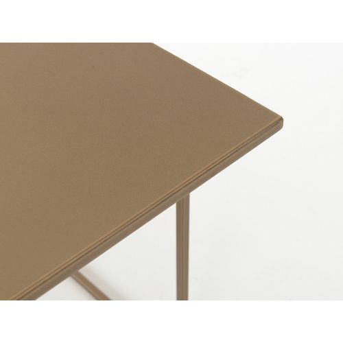 Table Basse Métal Doré 100x60x45cm