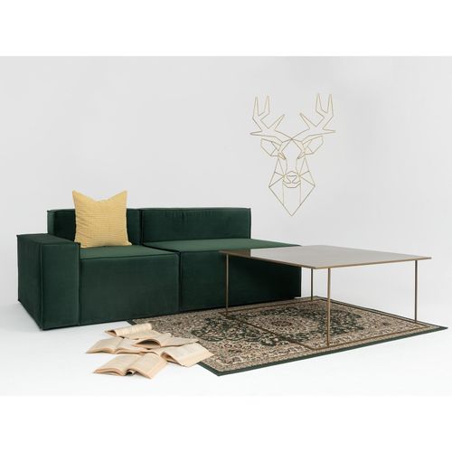 Table Basse Métal Or 100x100x45cm