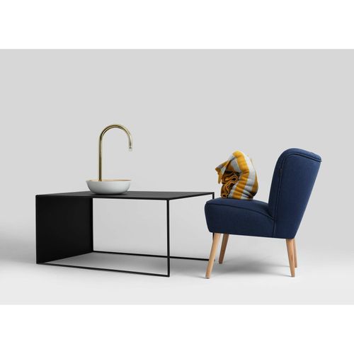 Table Basse Métal Noir 100x60x45cm