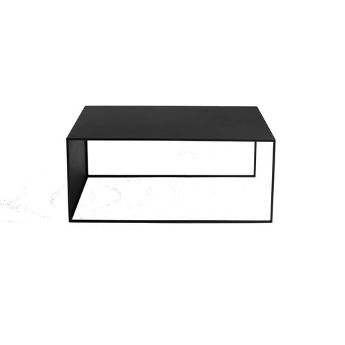 Table Basse Métal Noir 100x60x45cm