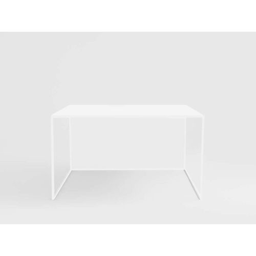 Table Basse Métal Blanc 80x80x45cm