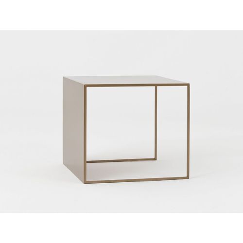 Table Basse Métal Doré 50x50x45cm