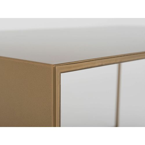 Table Basse Métal Doré 100x60x45cm