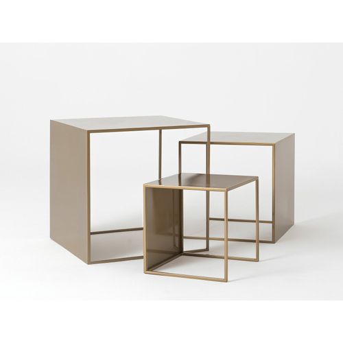 Tables Gigognes Métal Doré 55/45/35cm