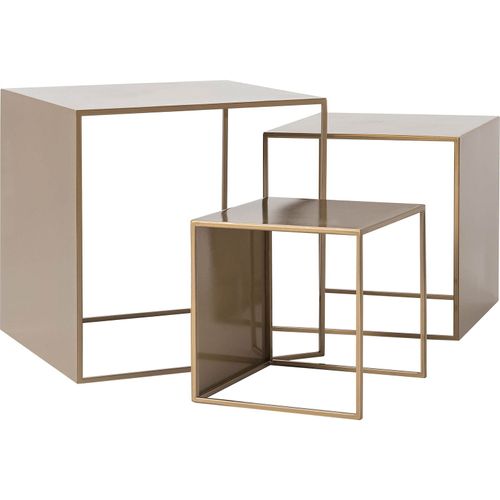 Tables Gigognes Métal Doré 55/45/35cm
