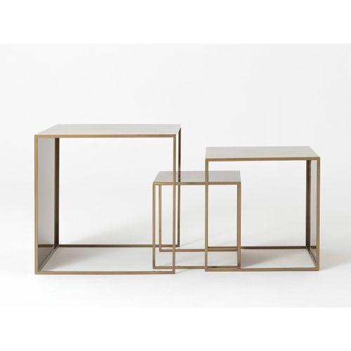 Tables Gigognes Métal Doré 55/45/35cm