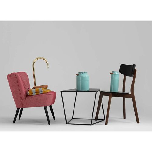 Table Basse Métal Noir 50x50x45cm