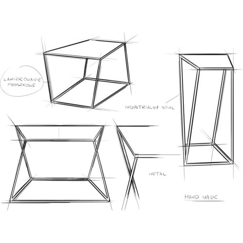 Table Basse Métal Noir 50x50x45cm