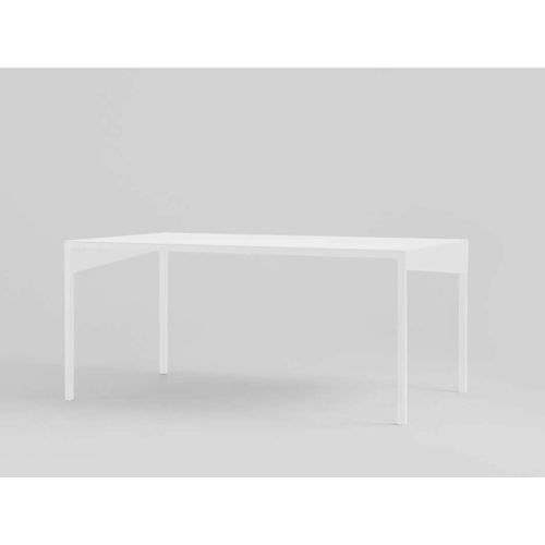 Table Basse Métal Blanc 100x60x45cm