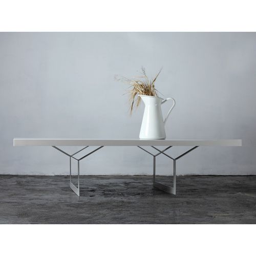 Table Basse Bois Blanc 140x80x35cm