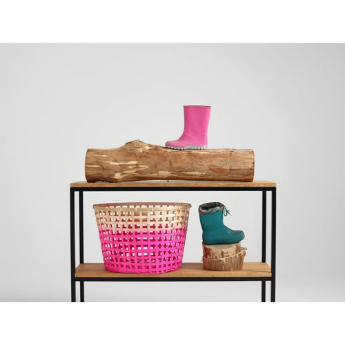 Console 2 Plateaux Chêne Pied Métal Noir L100cm