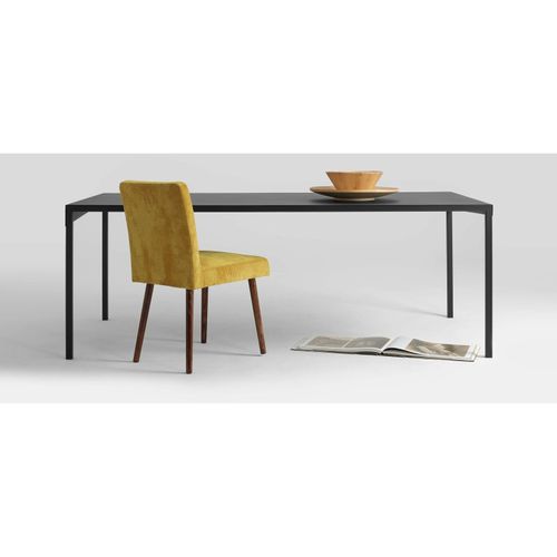 Table à Diner Métal Noir 180x90x74cm