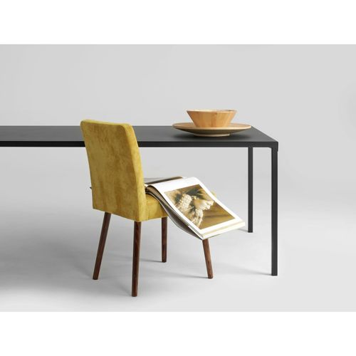 Table à Diner Métal Noir 180x90x74cm