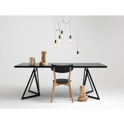 Table à Diner Bois Noir 200x100x75cm