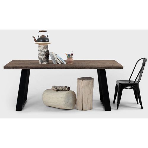 Table à Diner Bois Foncé 180x90x77cm