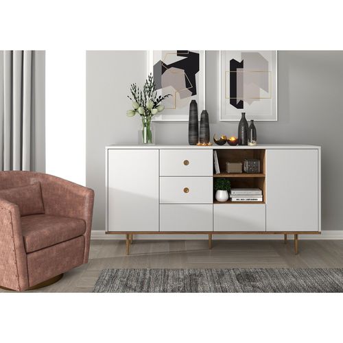 Buffet Bois Blanc 160x45x83cm