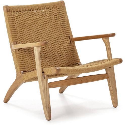 Fauteuil Bois Naturel Corde Naturelle 70x74x74