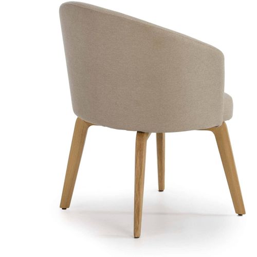 Chaise Bois Tissu Naturel Beige 61x59x78