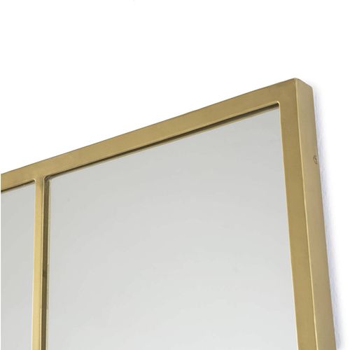 Miroir Verre Métal Doré 100x3x150