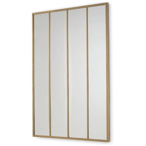 Miroir Verre Métal Doré 100x3x150