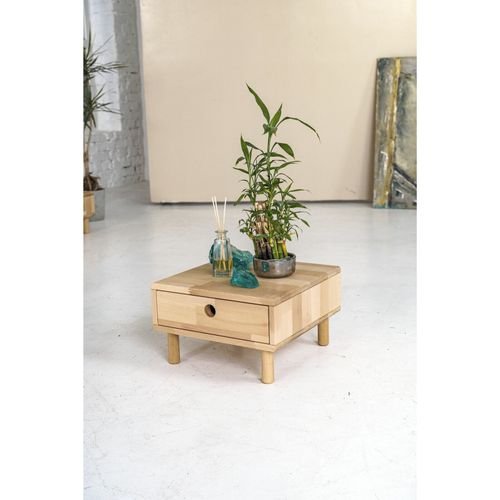 Table De Chevet En Bois Massif Naturel Clair