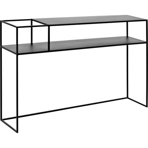 Console Métal Laqué Noir 120x25x75cm