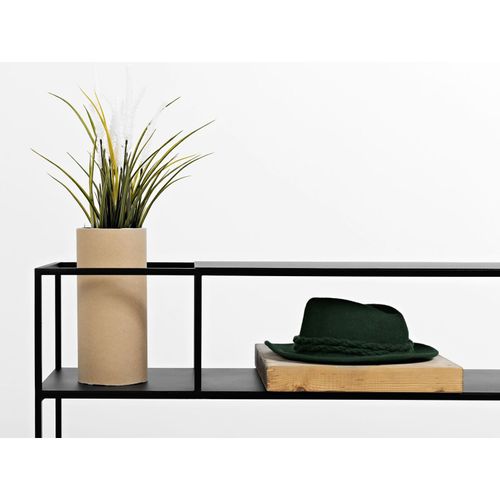 Console Métal Laqué Noir 120x25x75cm