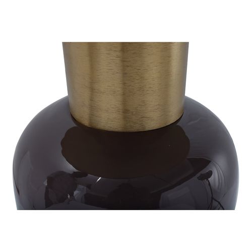 Table D’appoint Ronde Métal Violet Et Or 40,5x40,5x42,5cm