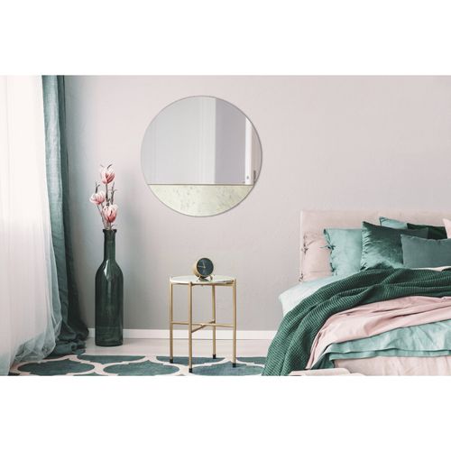Miroir Mural Rond Blanc 70x70x3cm