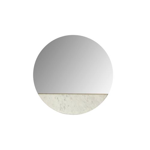 Miroir Mural Rond Blanc 70x70x3cm